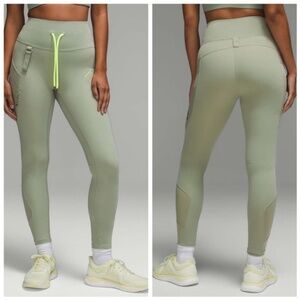 Lululemon Cargo High Rise Hiking Leggings Laurel Green - Size 6